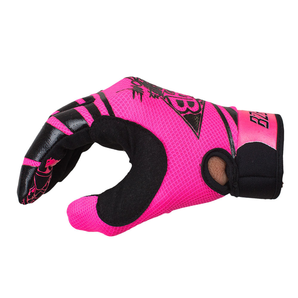 Stripes Race Glove Neon Pink B2BA - B2BA Clothing